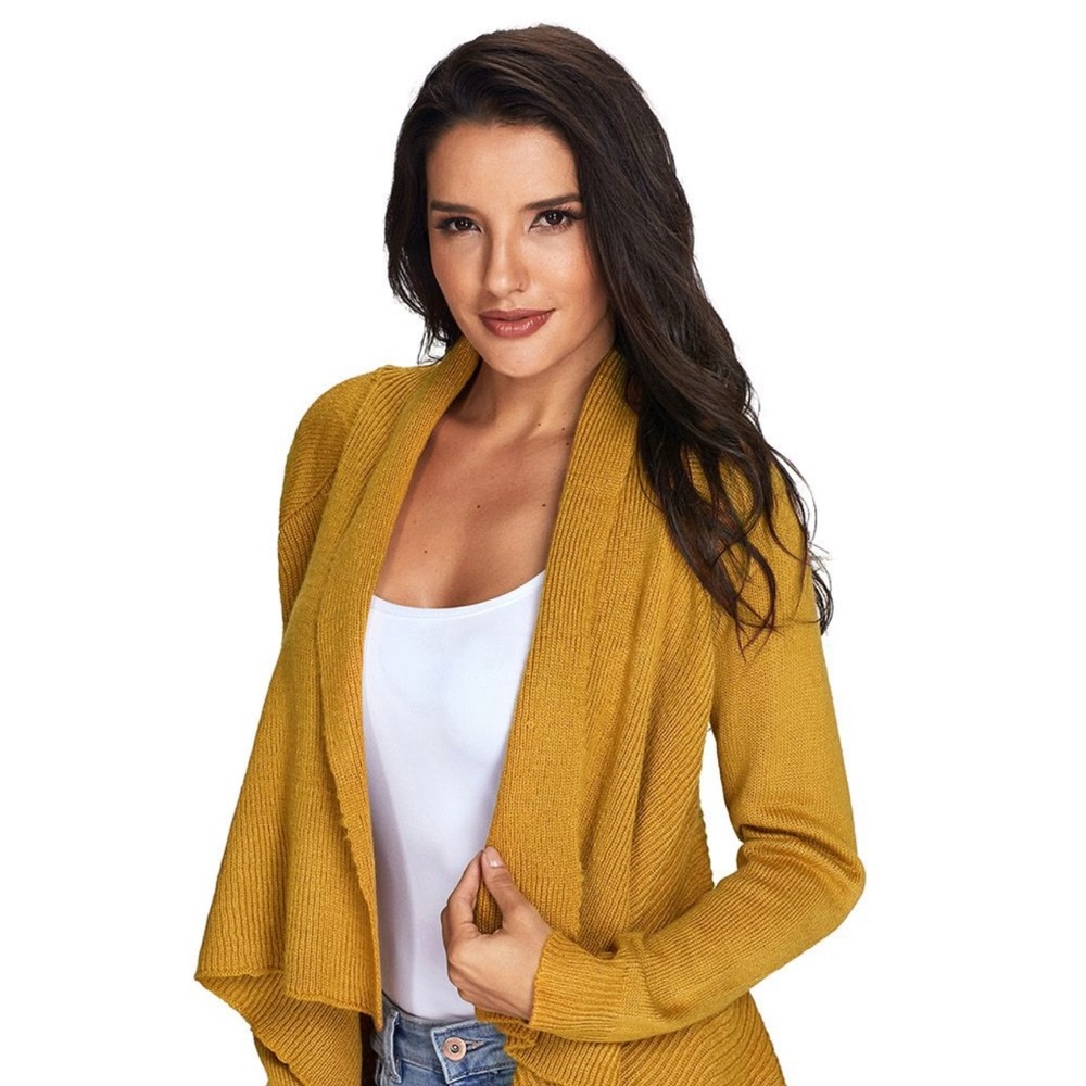Zara Mustard Open Front Fall Autumn Blazer XS